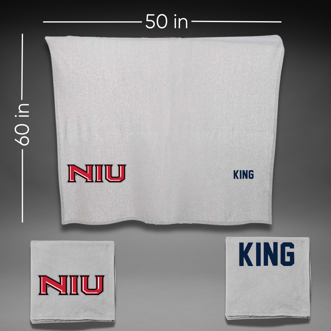 Northern Illinois University Gymnastics Gray Blanket - Maria King