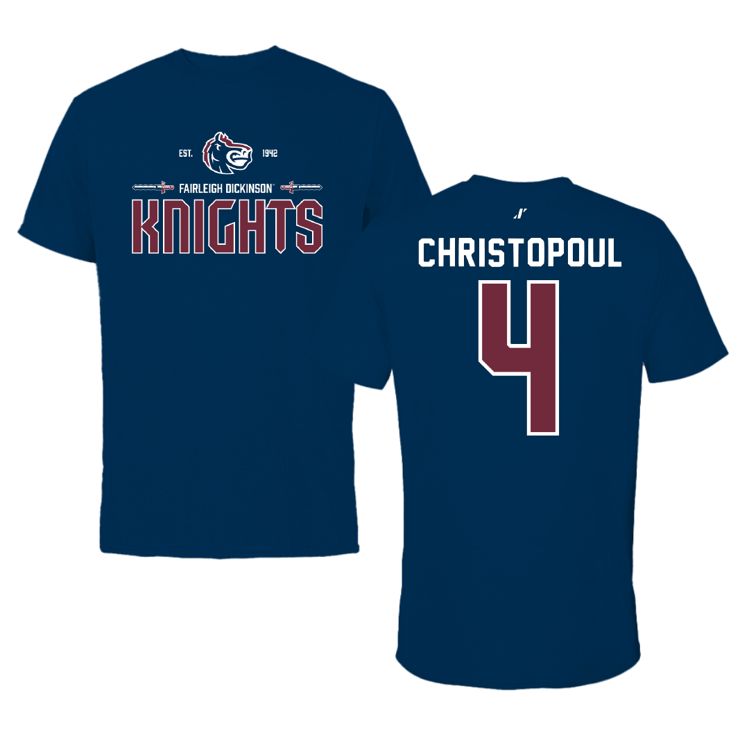 Fairleigh Dickinson University-Metropolitan Campus Softball Navy General Performance Tee - #4 Olivia Christopoul