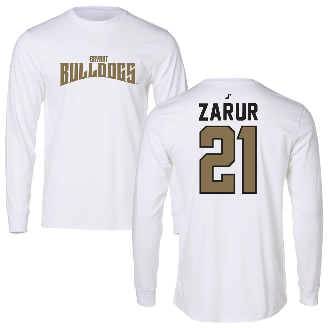 Bryant University Football White Classic Long Sleeve - #21 Antonio Zarur