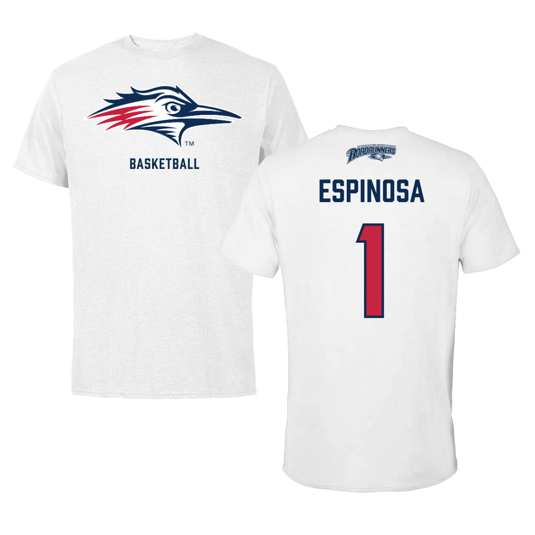 Metropolitan State University of Denver Basketball White Tee - #1 Mikylah Espinosa