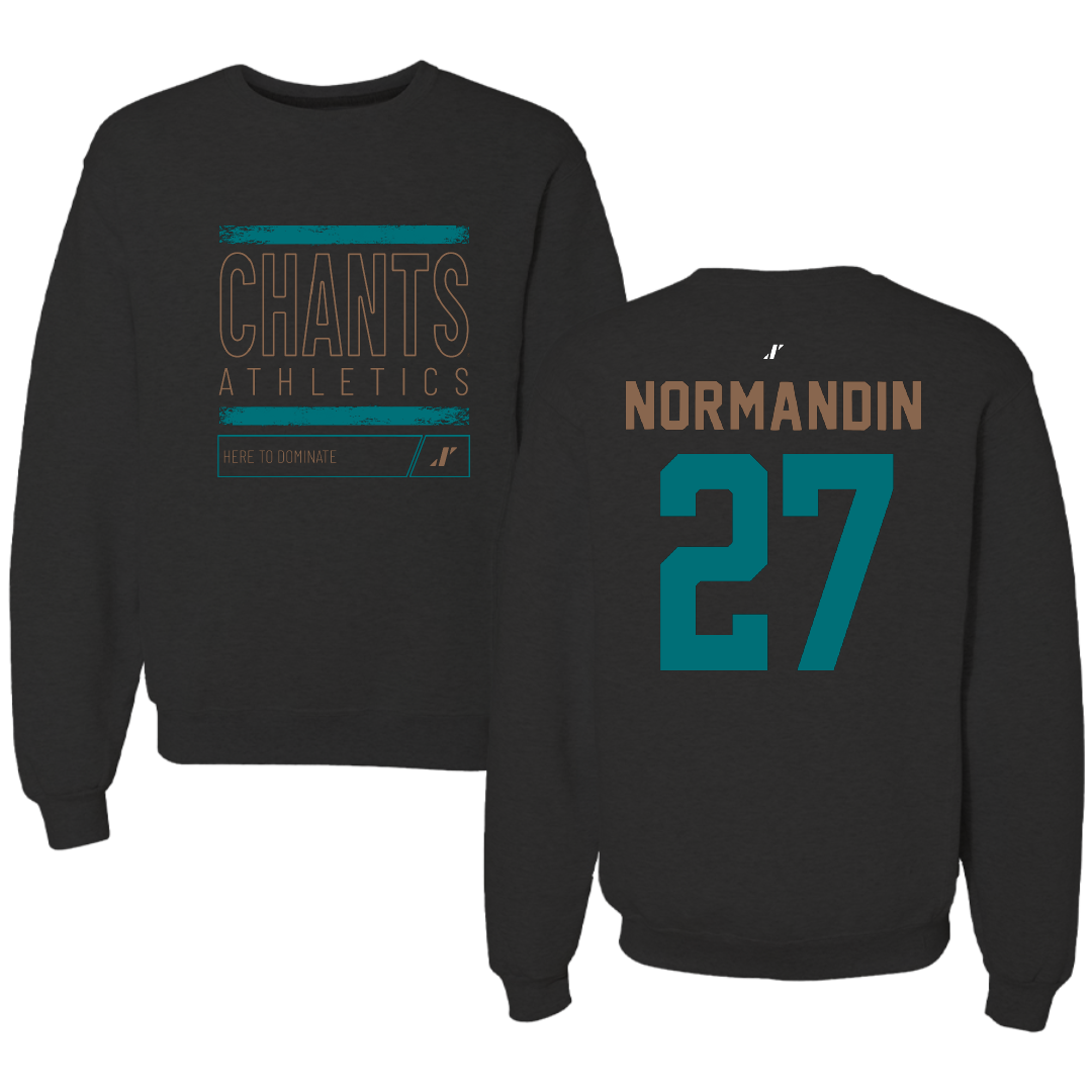 Coastal Carolina University Softball Black Dominate Crewneck - #27 Brielle Normandin