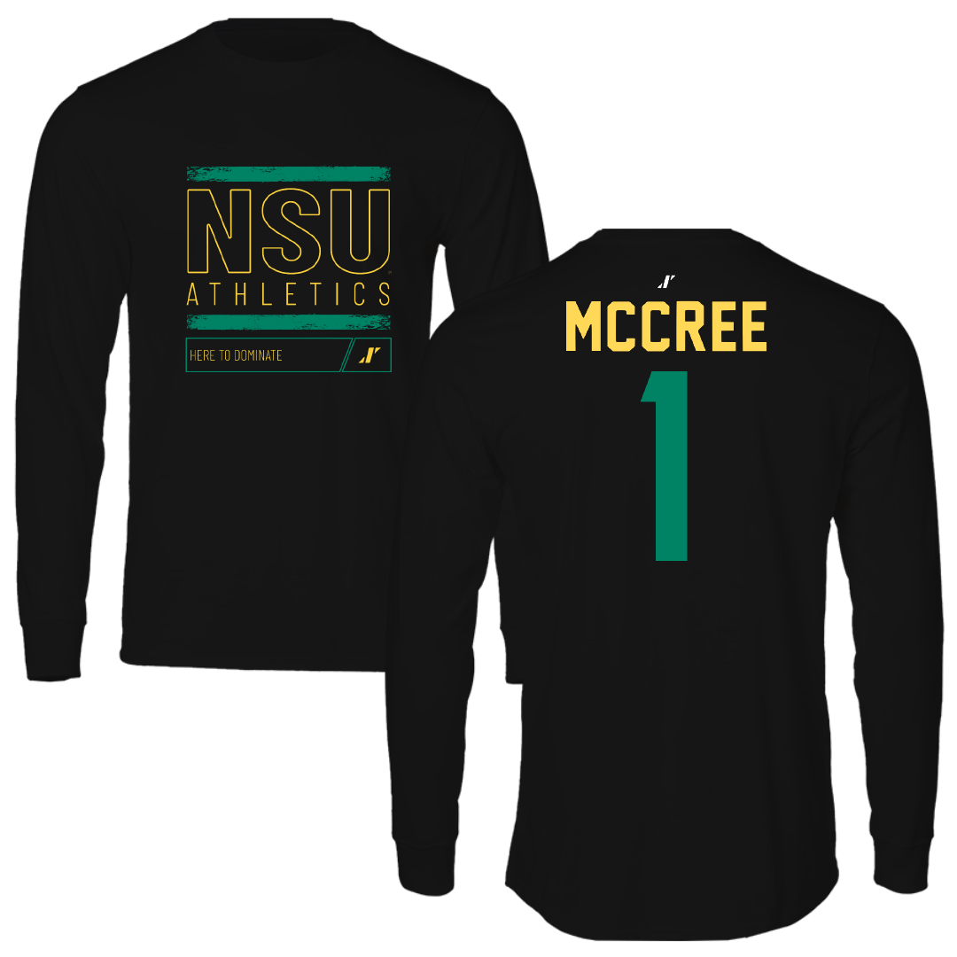 Norfolk State University Volleyball Black Dominate Long Sleeve - #1 Sydney McCree