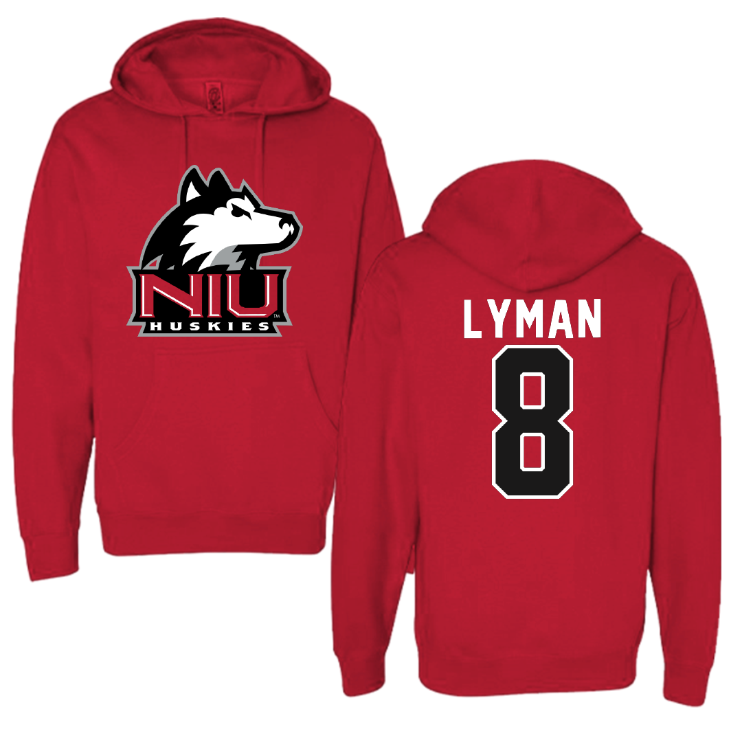 Northern Illinois University Baseball Red Hoodie - #8 John Lyman