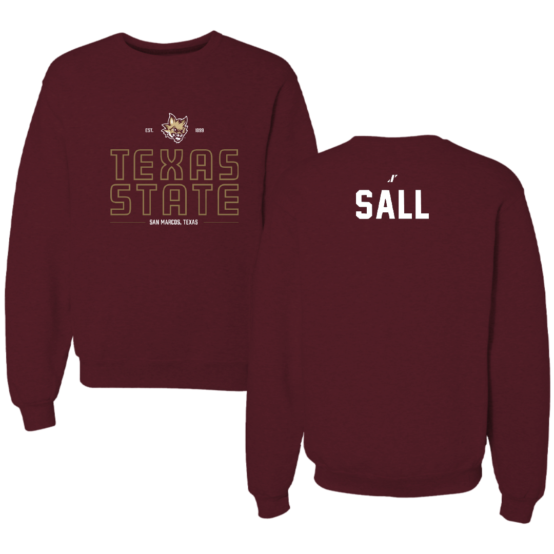 Texas State University TF and XC Maroon General Crewneck - Lamine Sall