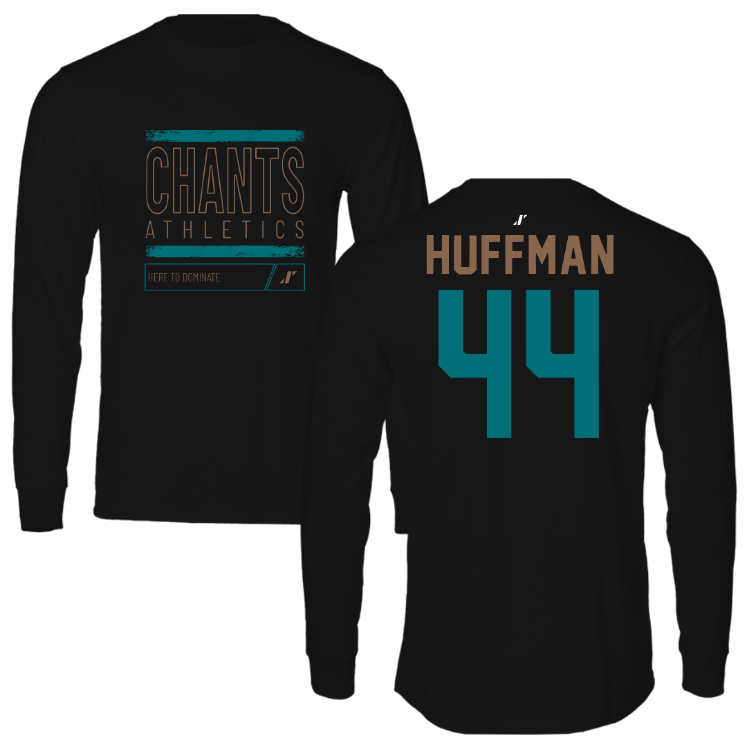 Coastal Carolina University Baseball Black Dominate Long Sleeve - #44 Kaleb Huffman