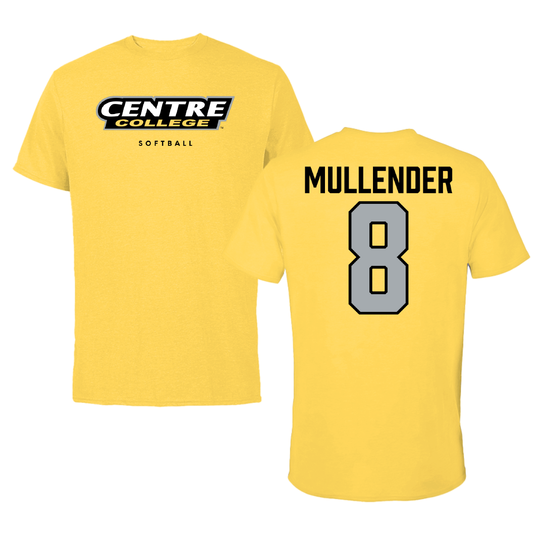 Centre College Softball Yellow Colonel Tee - #8 Madison Mullender