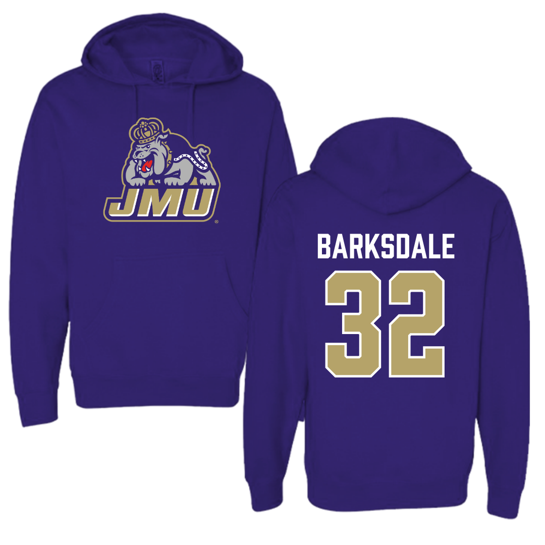 James Madison University Football Purple Hoodie - #32 DJ Barksdale