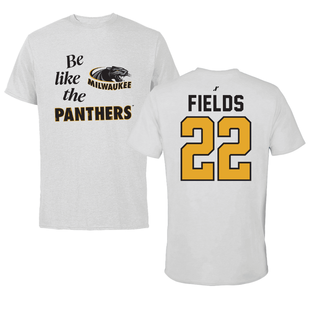 University of Wisconsin-Milwaukee Basketball Light Gray Be Like Us Tee - #22 Faizon Fields