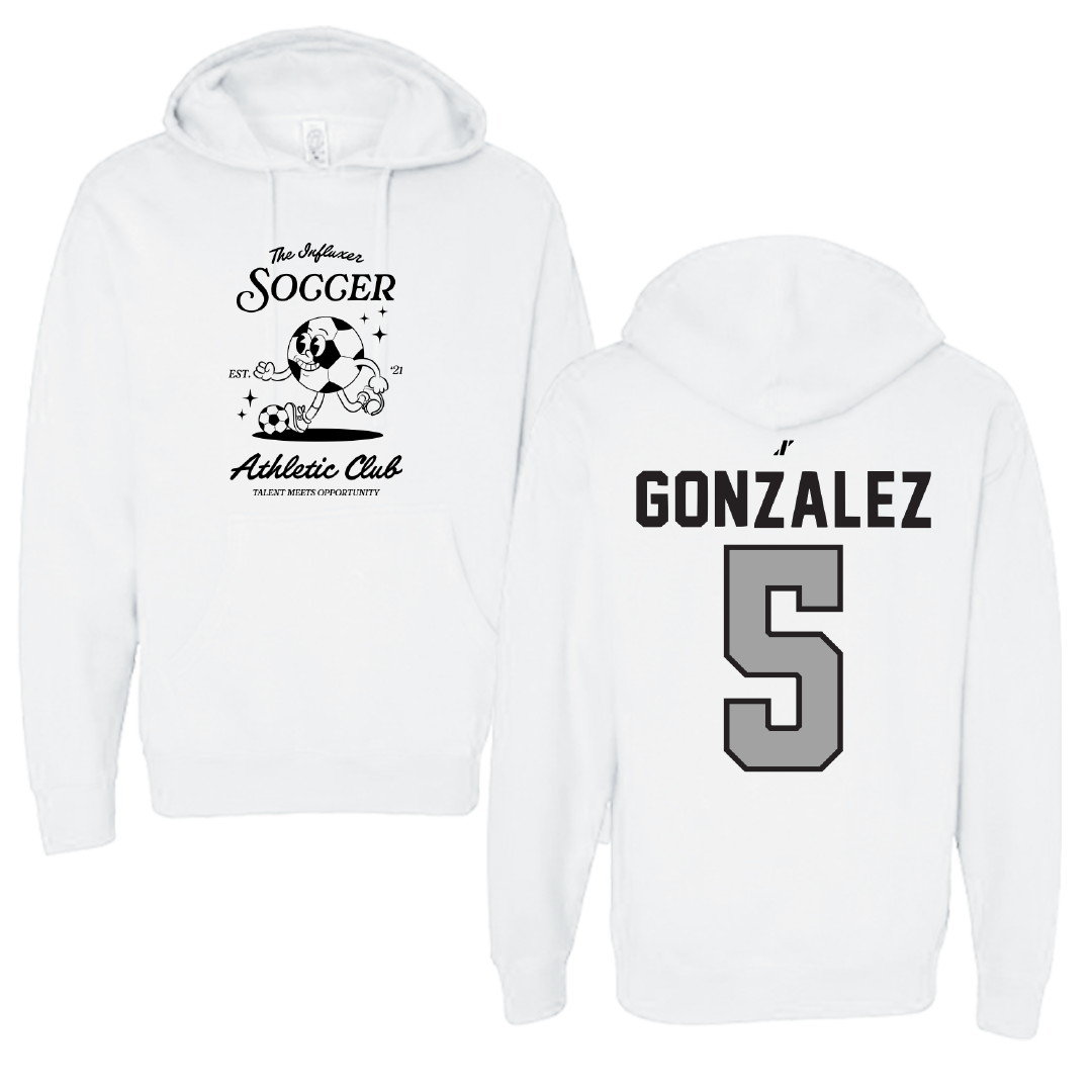 Soccer White Influxer Athletic Club Hoodie - #5 Meg Gonzalez