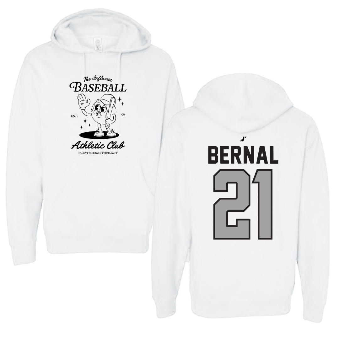 Baseball White Influxer Athletic Club Hoodie - #21 Chris Bernal