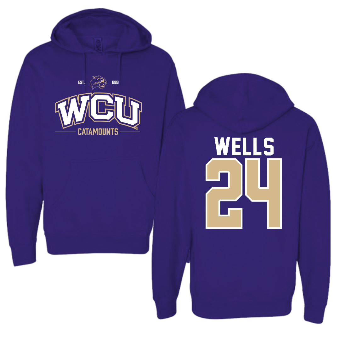 Western Carolina University Football Purple General Hoodie - #24 Zayveon Wells