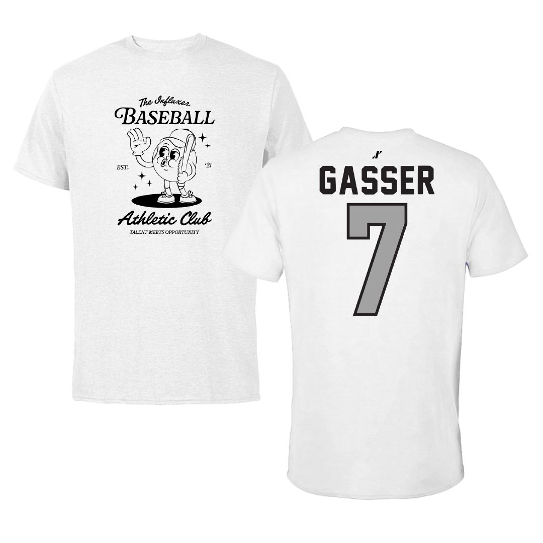 Baseball White Influxer Athletic Club Tee - #7 Camden Gasser