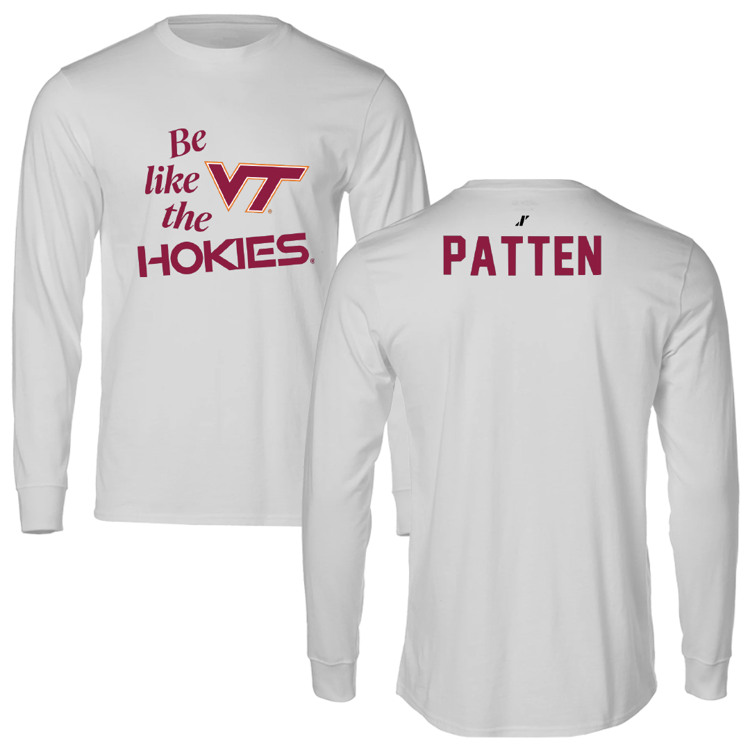 Virginia Tech Cheer Light Gray Be Like Us Performance Long Sleeve - Kathleen Patten