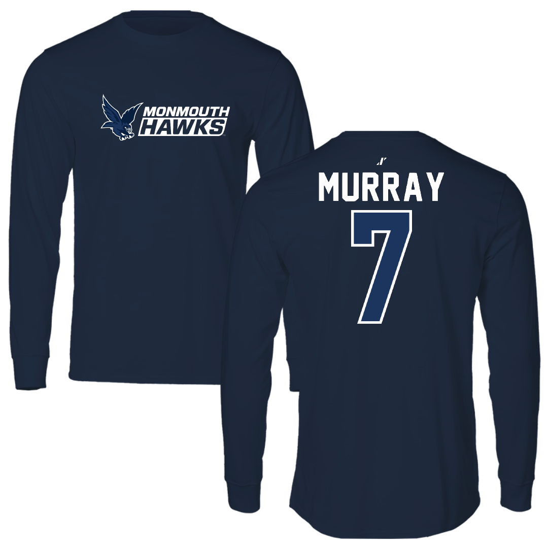 Monmouth University Basketball Navy General Performance Long Sleeve - #7 Isabella Murray