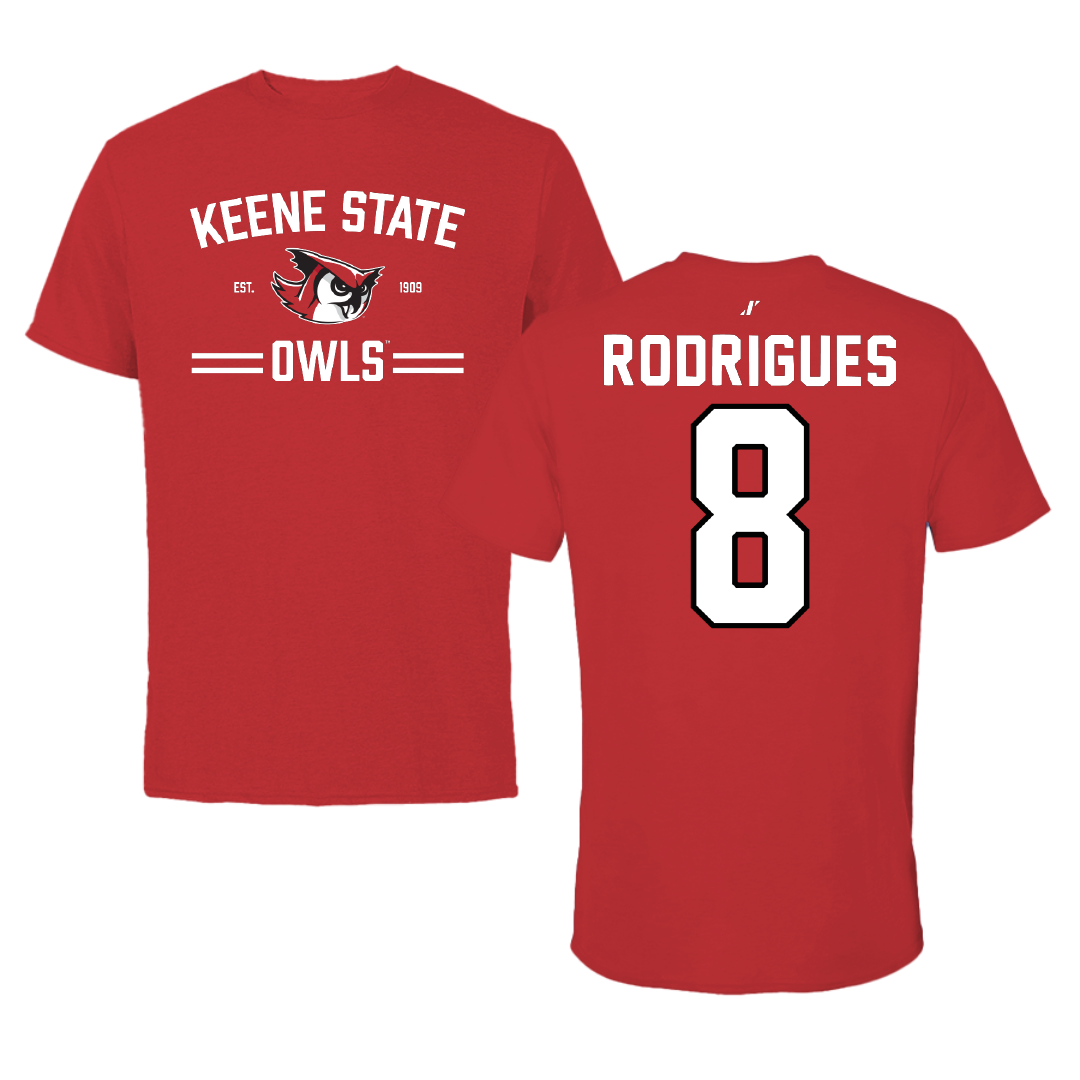 Keene State College Softball Red General Tee - #8 Morgan Rodrigues