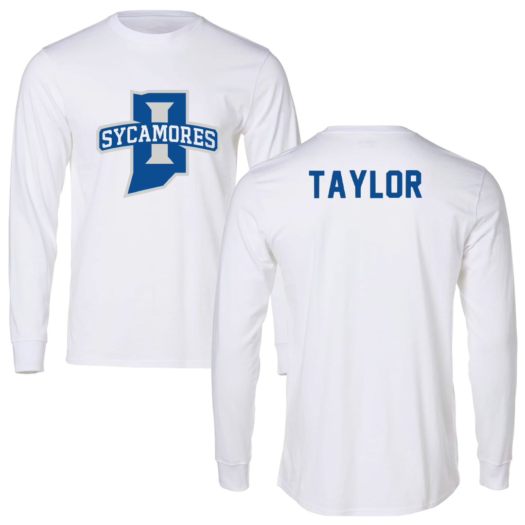 Indiana State University Swimming & Diving White Performance Long Sleeve - Ella Taylor