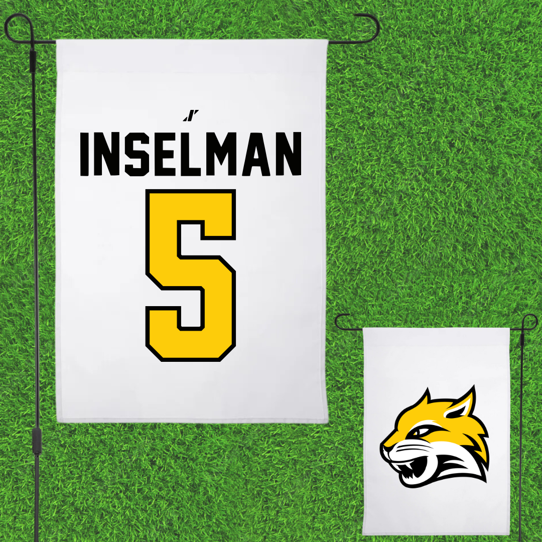 Wayne State College (Nebraska) Basketball White Garden Flag - #5 Evan Inselman