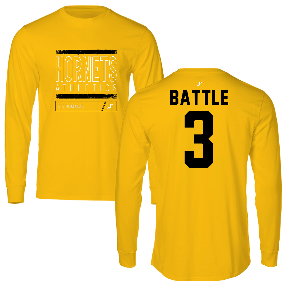 Alabama State University Volleyball Gold Dominate Long Sleeve - #3 Norielle Battle