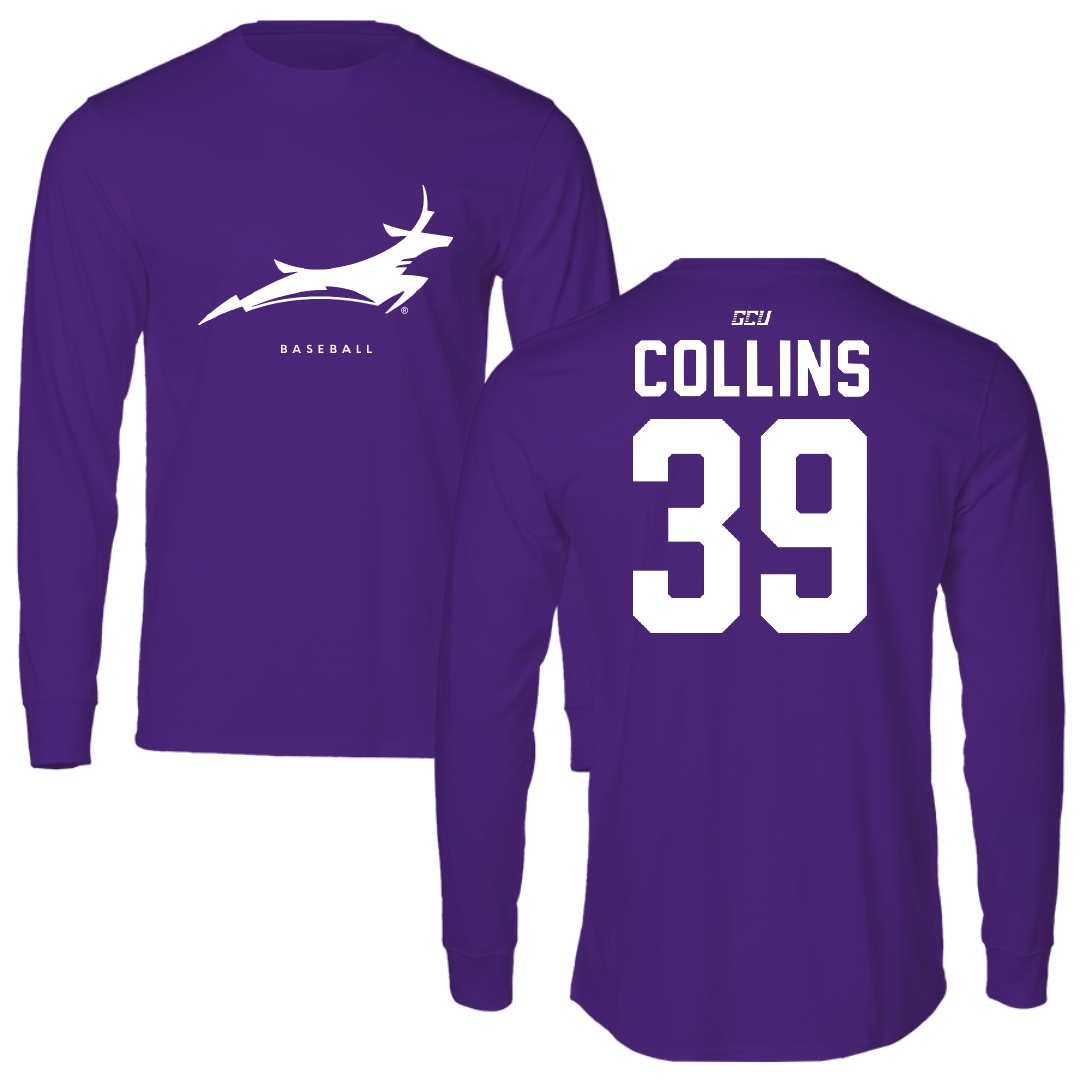 Grand Canyon University Baseball Purple Long Sleeve - #39 Cayden Collins