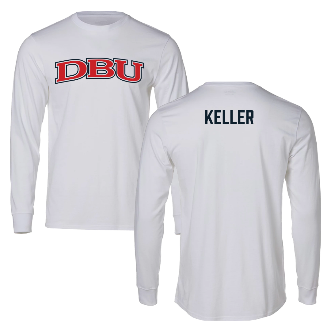 Dallas Baptist University TF and XC White Performance Long Sleeve - KayCee Keller
