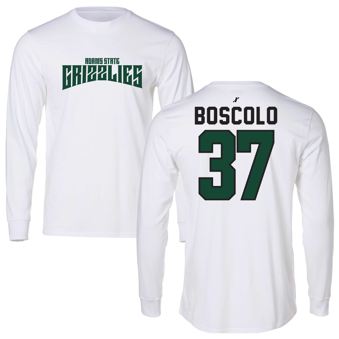 Adams State University Soccer White Classic Long Sleeve - #37 Francesco Boscolo