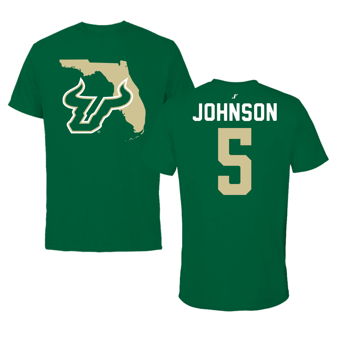 University of South Florida Volleyball Green State Performance Tee - #5 Tatiana Johnson