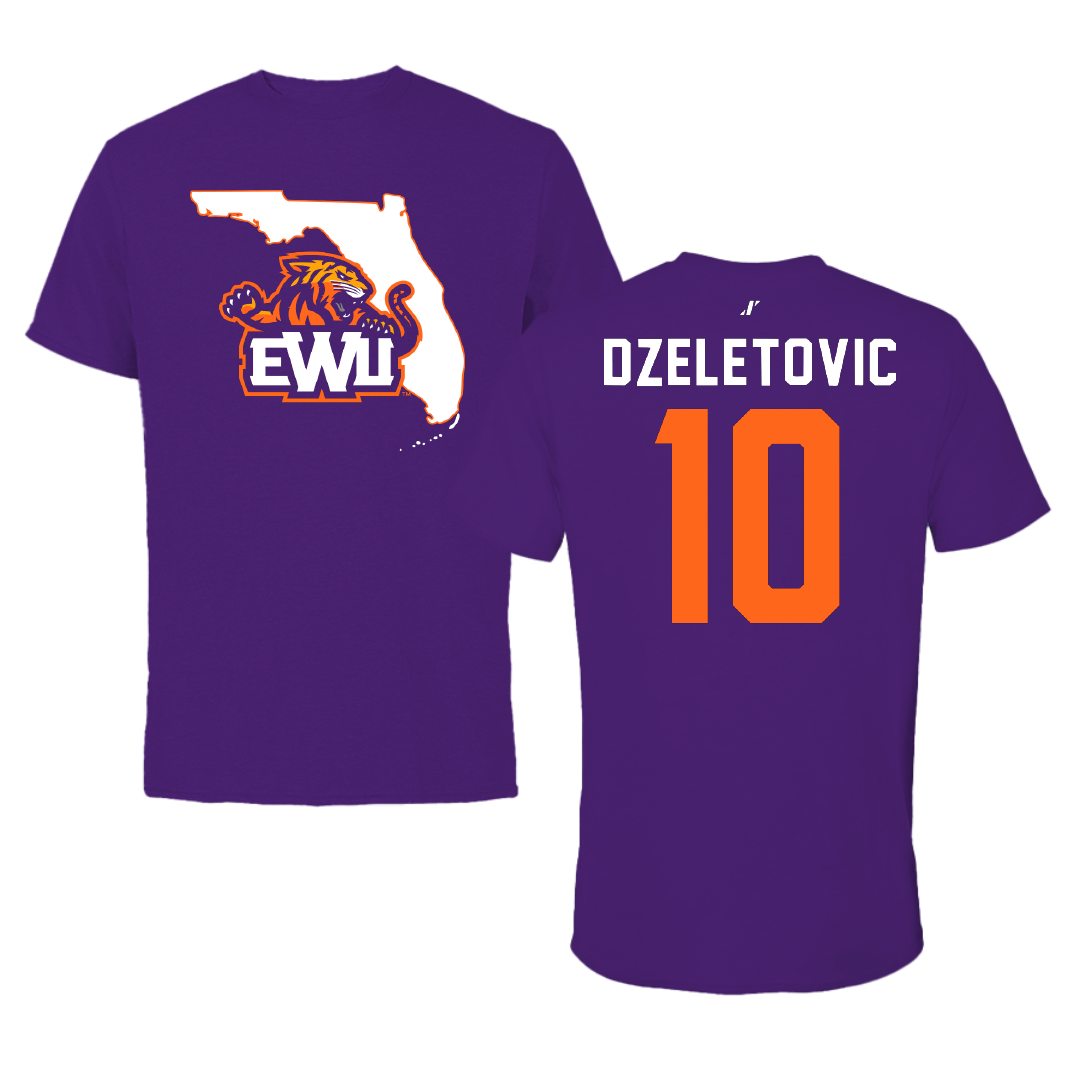 Edward Waters University Soccer Purple State Tee - #10 Nadja Dzeletovic