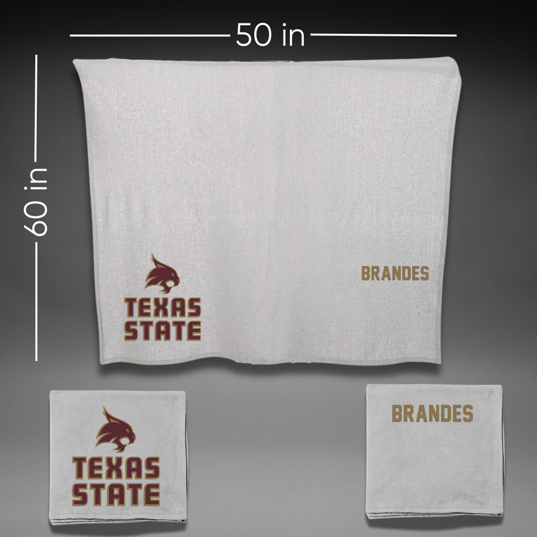 Texas State University TF and XC Gray Blanket - Breanna Brandes