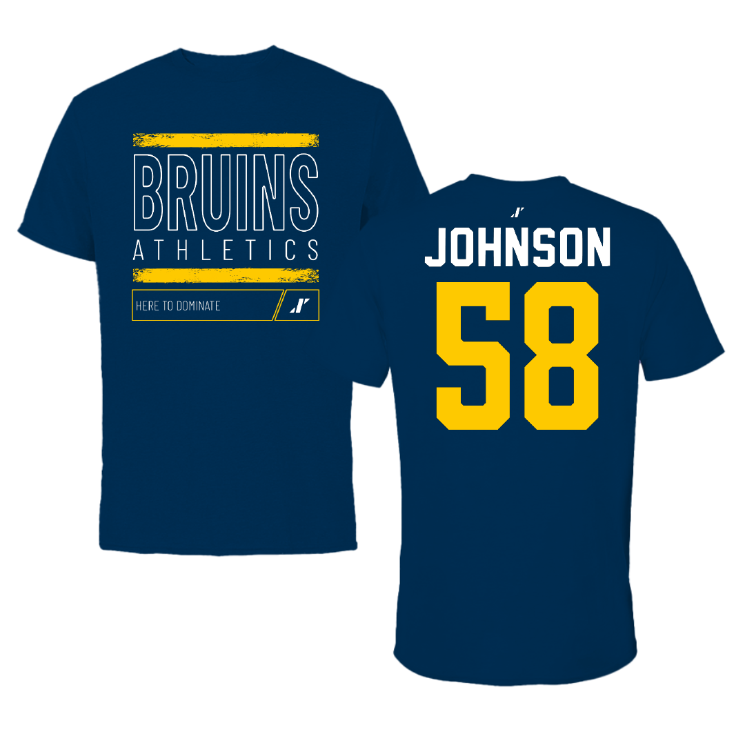 Carolina University Baseball Navy Dominate Tee - #58 Brandon Johnson