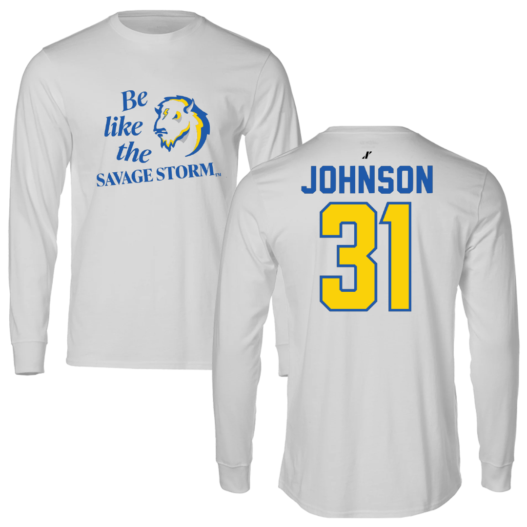 Southeastern Oklahoma State University Baseball Light Gray Be Like Us Long Sleeve - #31 Luke Johnson
