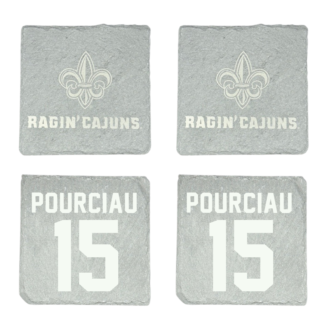 University of Louisiana at Lafayette Baseball Stone Coaster (4 Pack)  - #15 Clayton Pourciau