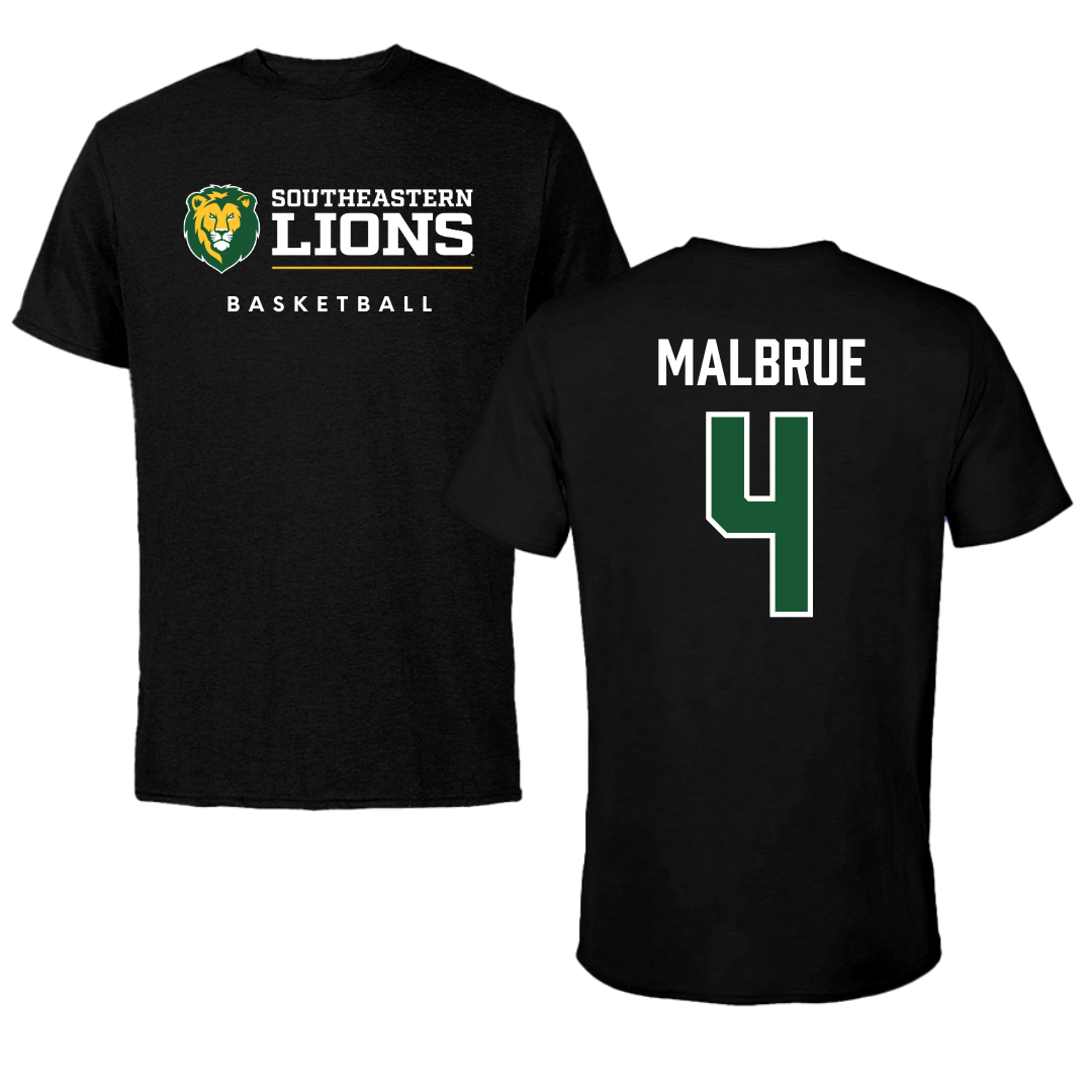 Southeastern Louisiana University Basketball Black Performance Tee - #4 Jason Malbrue