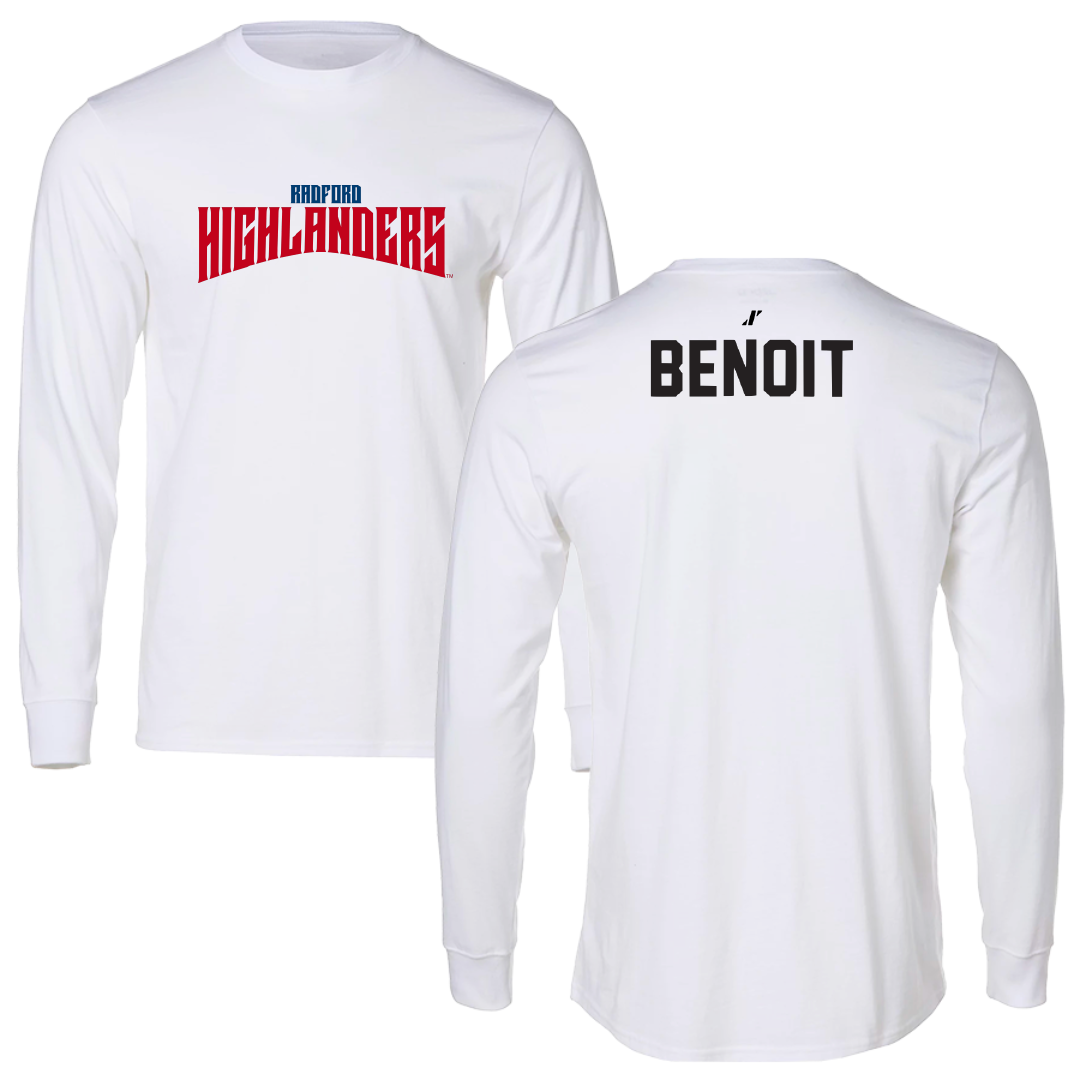 Radford University TF and XC White Classic Long Sleeve - Jack Benoit