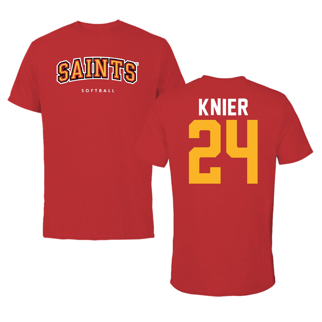 Flagler College Softball Red University Tee - #24 Kyla Knier