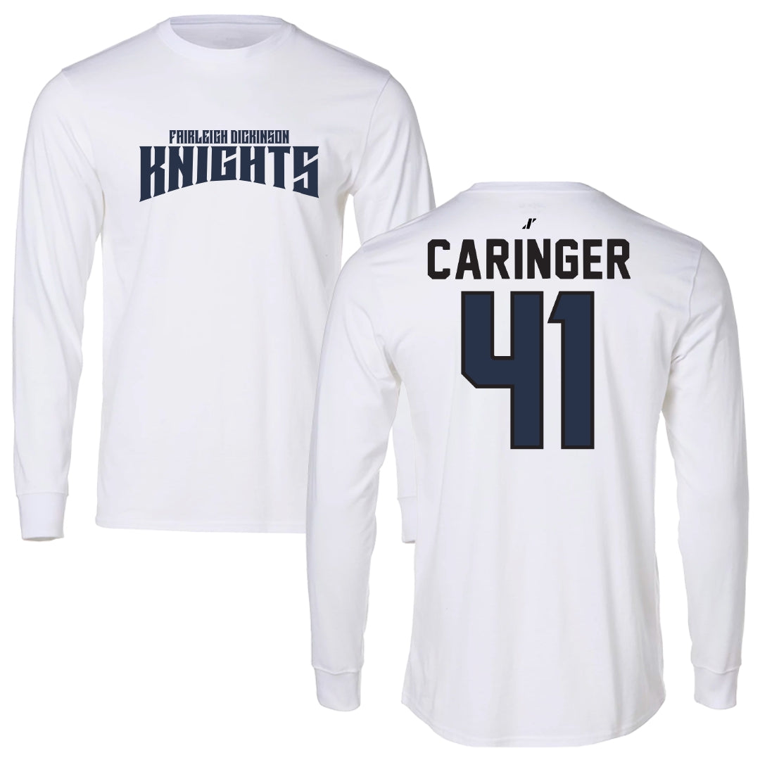 Fairleigh Dickinson University-Metropolitan Campus Softball White Classic Long Sleeve - #41 Finley Caringer