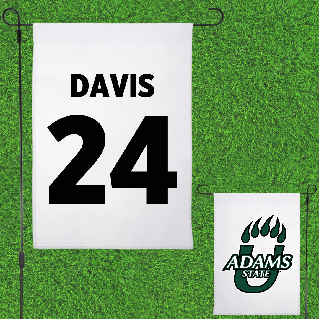 Adams State University Basketball White Garden Flag - #24 Riahana Davis