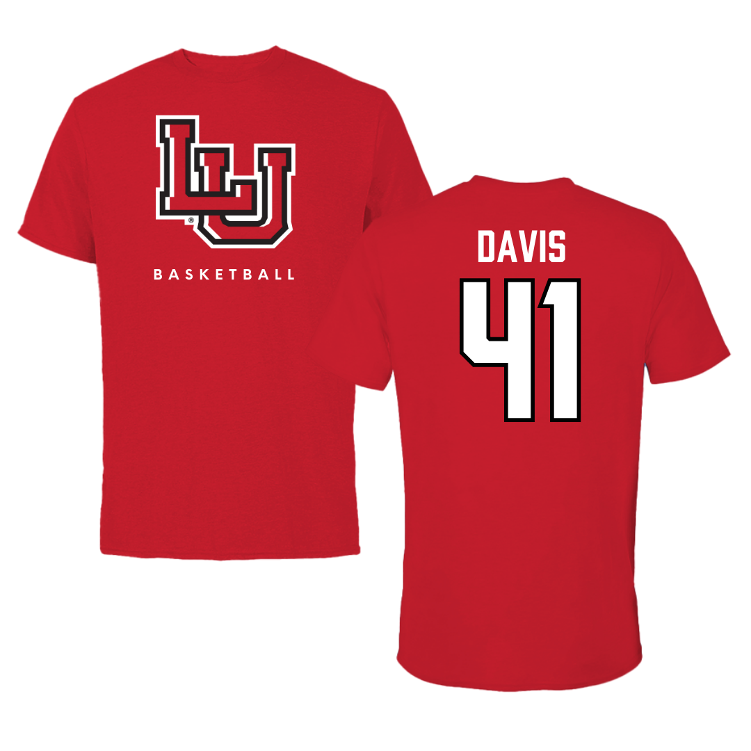 Lamar University Basketball Red Performance Tee - #41 Akasha Davis