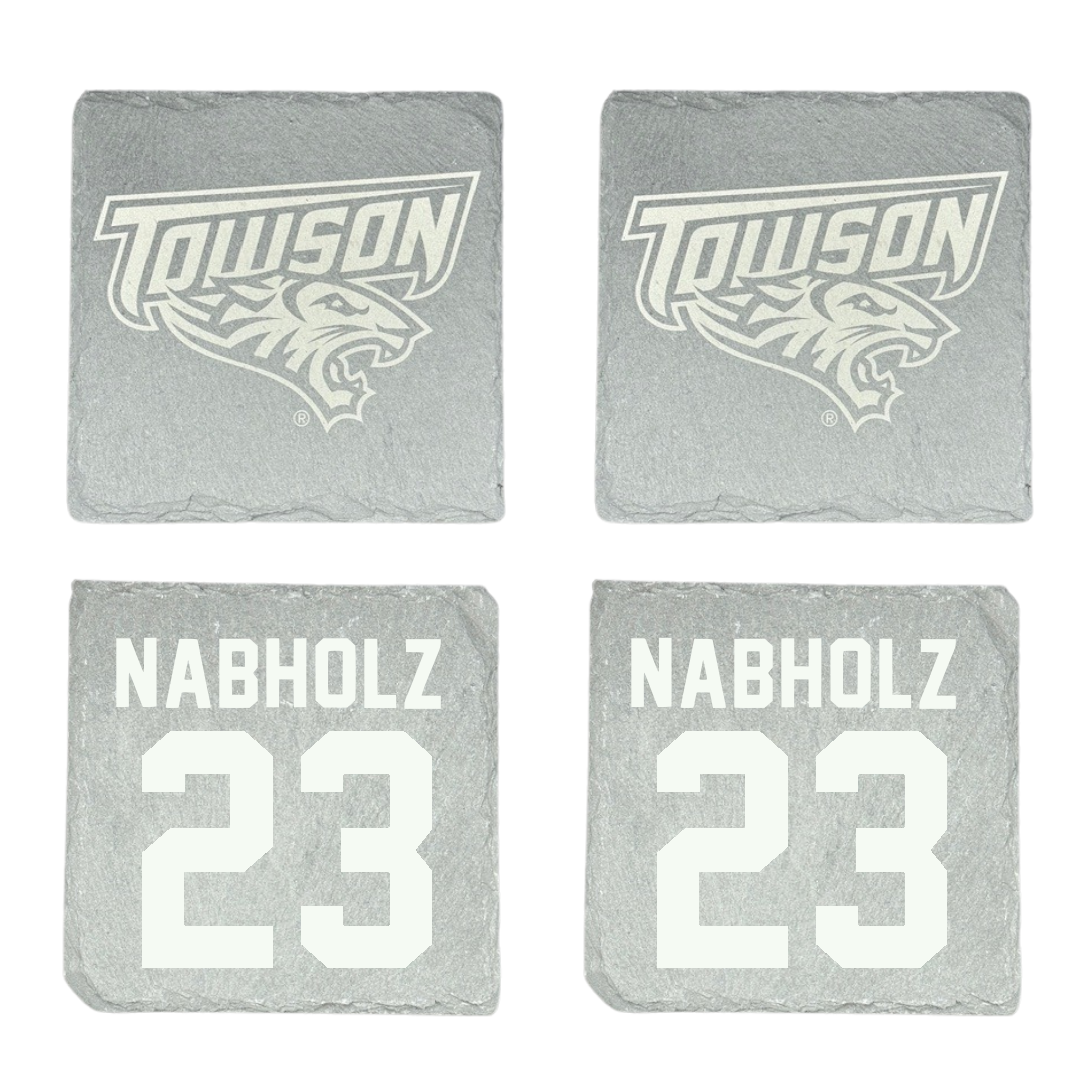 Towson University Baseball Stone Coaster (4 Pack)  - #23 Nate Nabholz