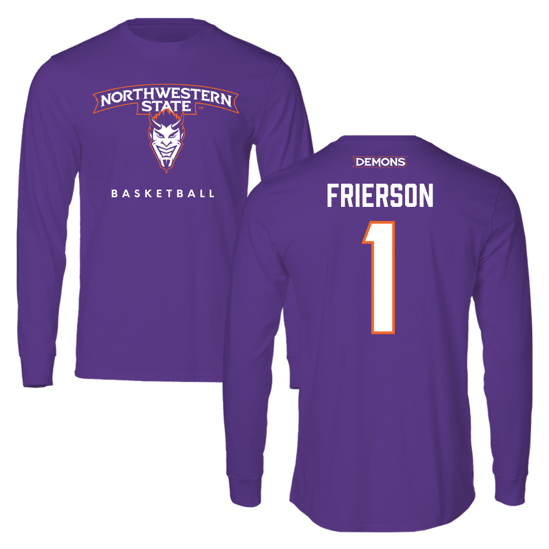 Northwestern State University Basketball Purple Performance Long Sleeve - #1 Jermesha Frierson