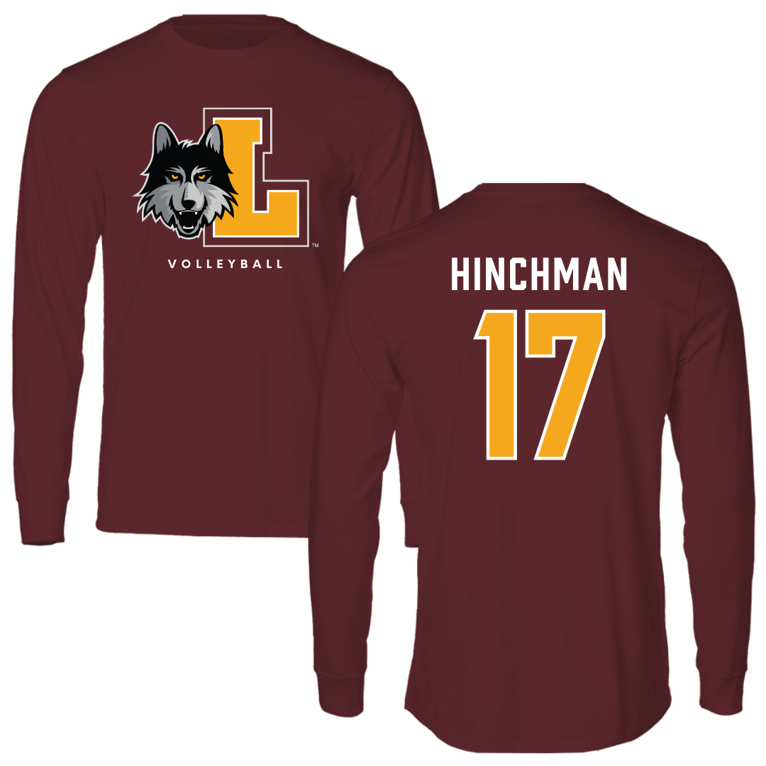 Loyola University-Chicago Volleyball Maroon Mascot Performance Long Sleeve - #17 Grace Hinchman