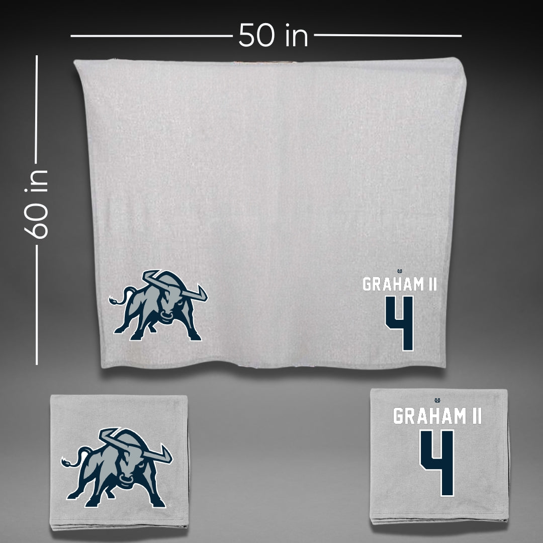 Utah State University Football Gray Blanket - #4 DJ Graham II