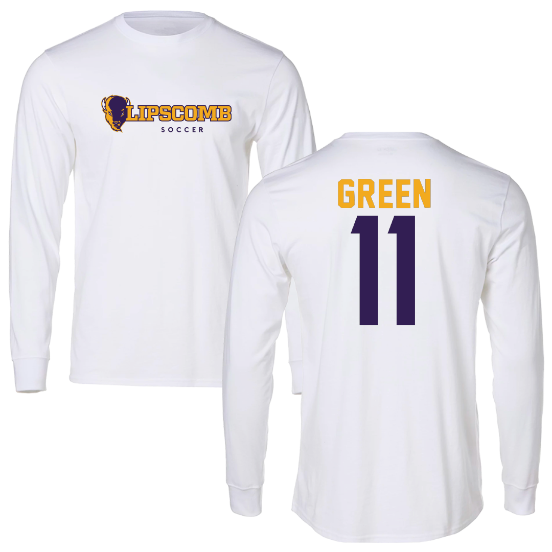 Lipscomb University Soccer White Long Sleeve - #11 Josiah Green