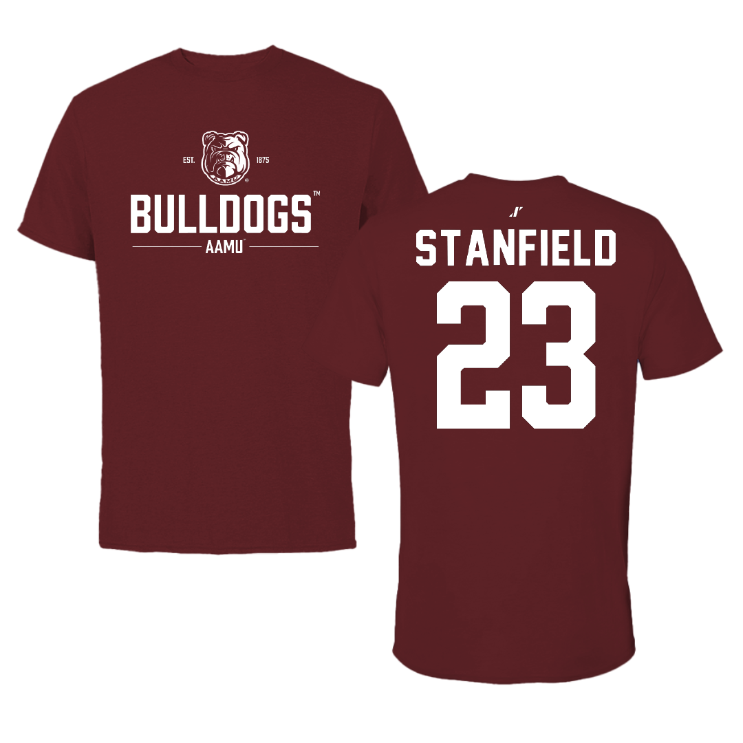 Alabama A&M University Baseball Maroon General Performance Tee - #23 Kamren-Jakob Stanfield