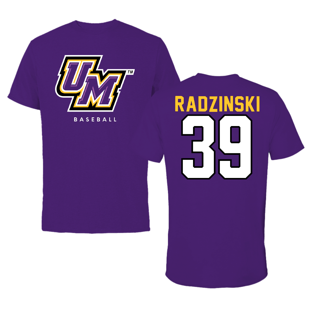University of Montevallo Baseball Royal Purple Performance Tee - #39 Erich Radzinski