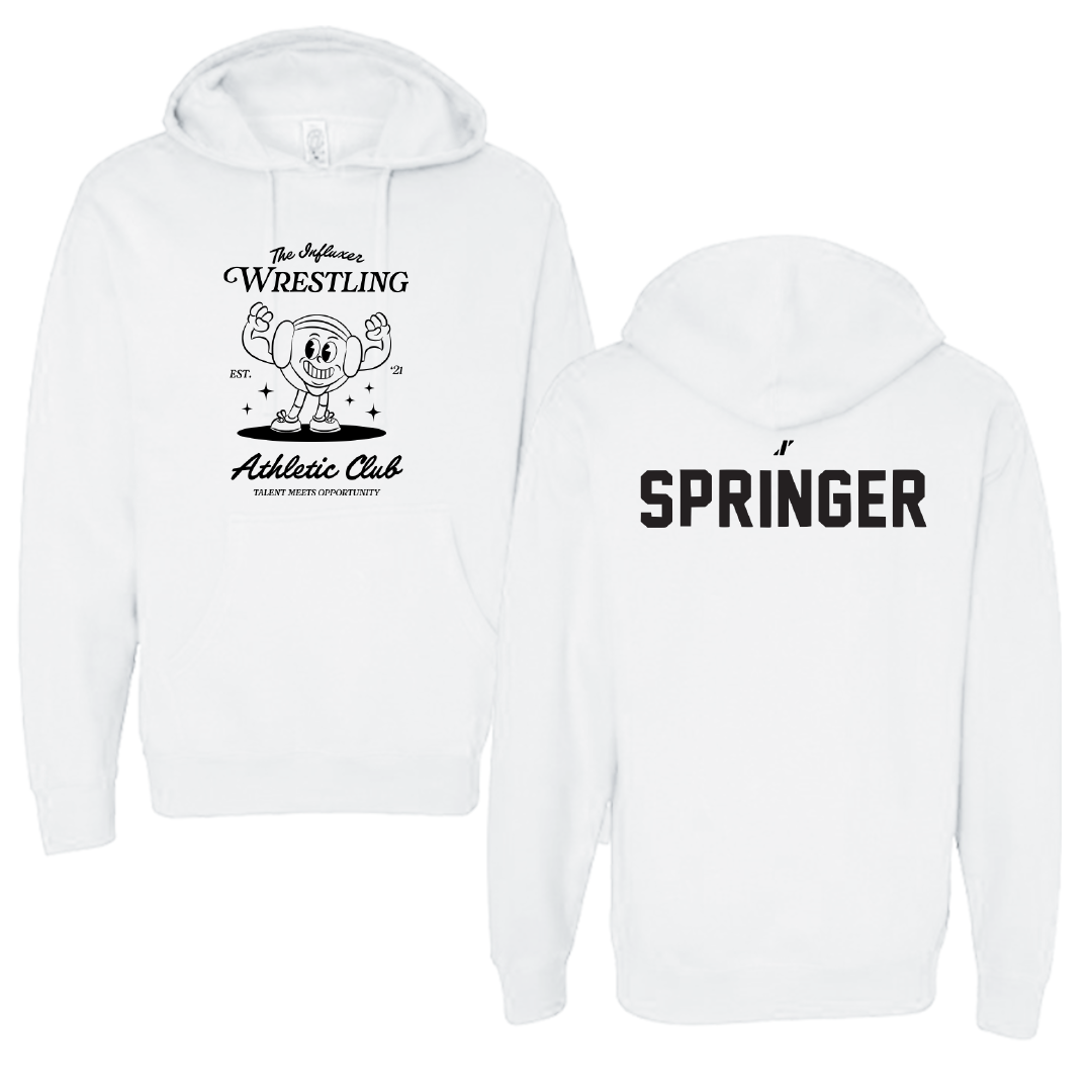 Wrestling White Influxer Athletic Club Hoodie - Nolan Springer