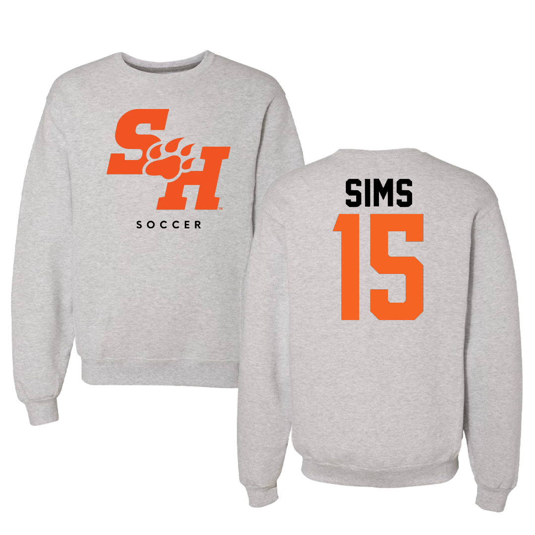 Sam Houston State University Soccer Gray Crewneck - #15 Indigo Sims