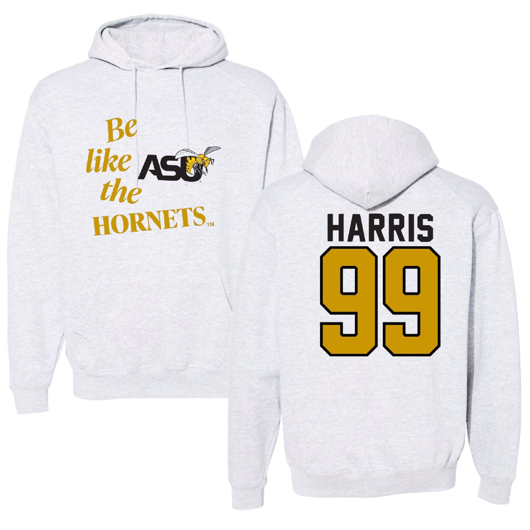 Alabama State University Volleyball Light Gray Be Like Us Hoodie - #99 Lyndsay Harris