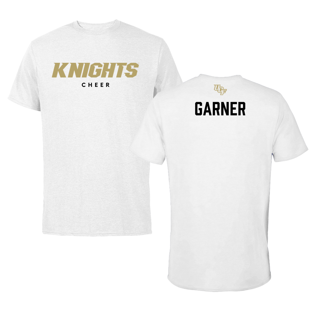 University of Central Florida Cheer White Block Performance Tee - Logan Garner