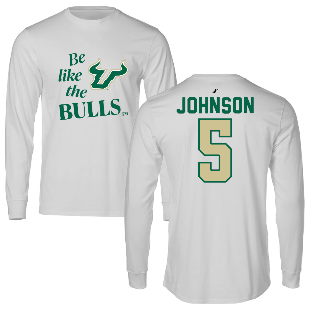 University of South Florida Volleyball Light Gray Be Like Us Long Sleeve - #5 Tatiana Johnson