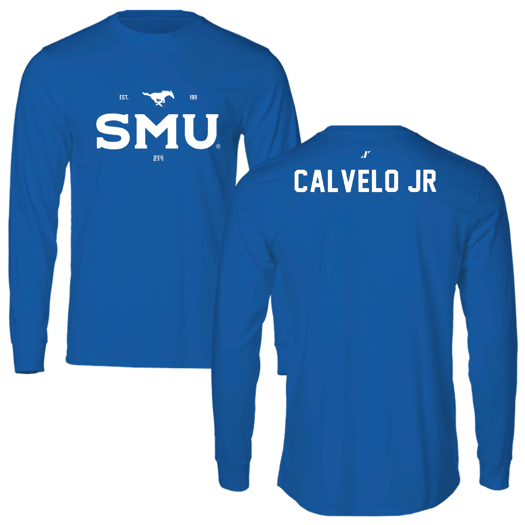 Southern Methodist University Tennis Blue General Long Sleeve - Xavier Calvelo Jr